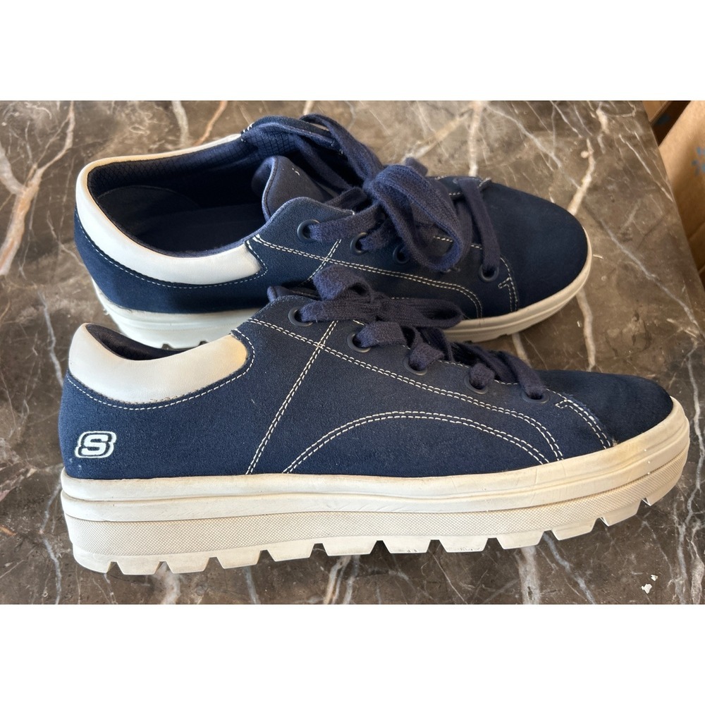 Skechers Navy and White Women's Sneakers